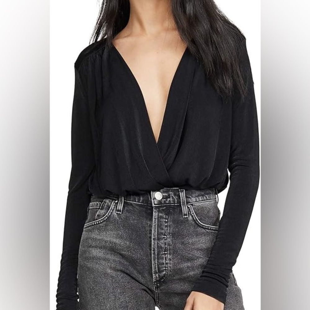 Free People Turnt Thong Bodysuit Black Intimately Free size L
